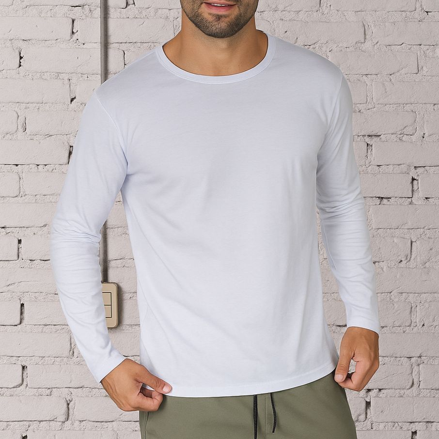 REMERA MANGA LARGA BASICA ALGODON