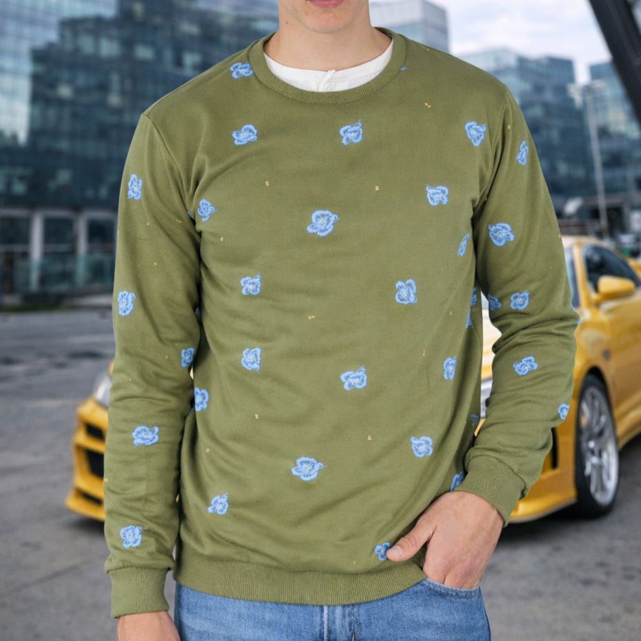 BUZO RUSTICO ESTAMPADO FULL FLORCITAS