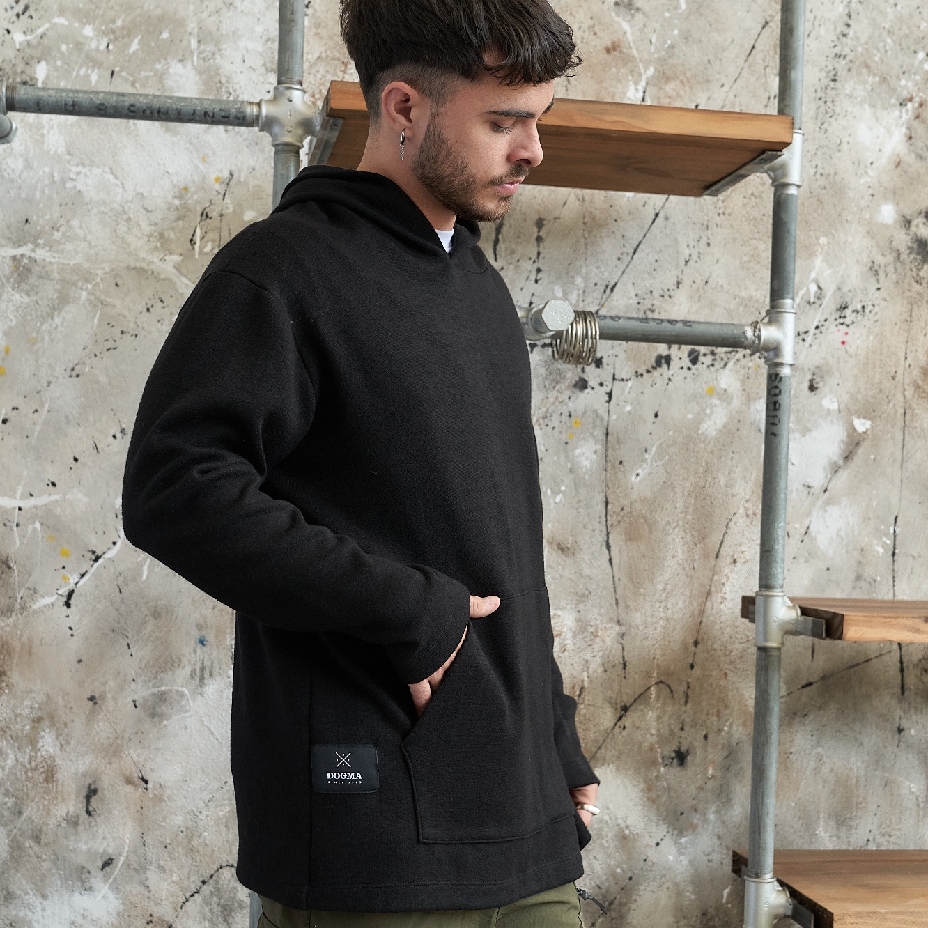 SWEATER OVERSIZE CANGURO LANILLA PESADA