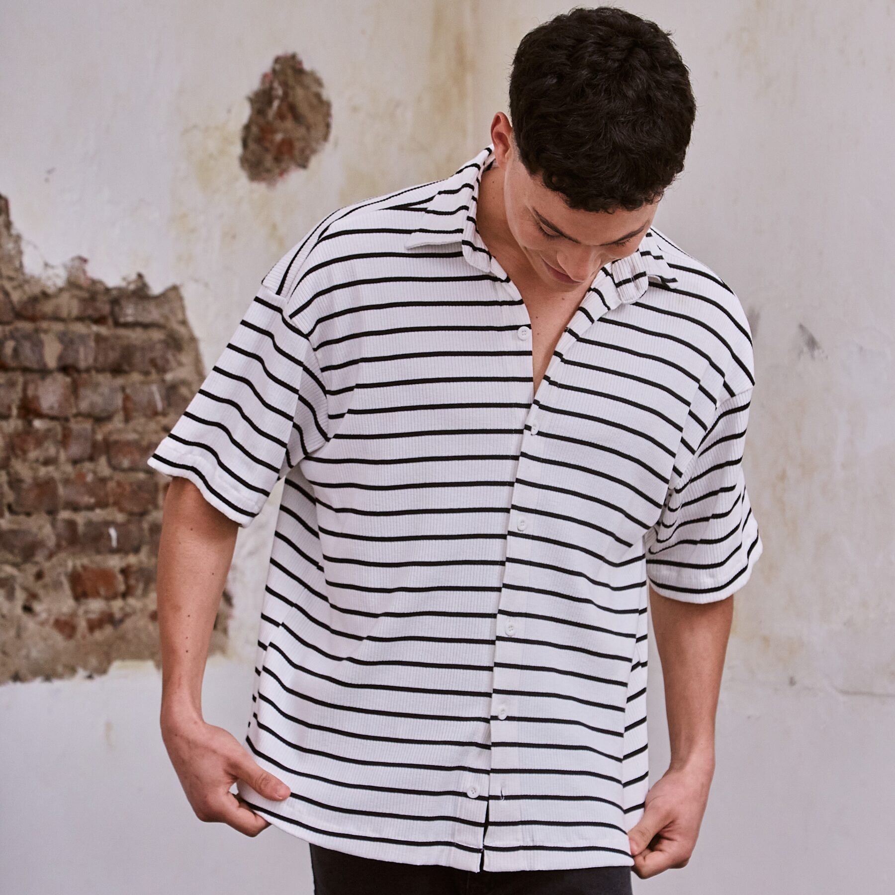 CAMISA OVERSIZE RAYADA DE MORLEY HEAVY