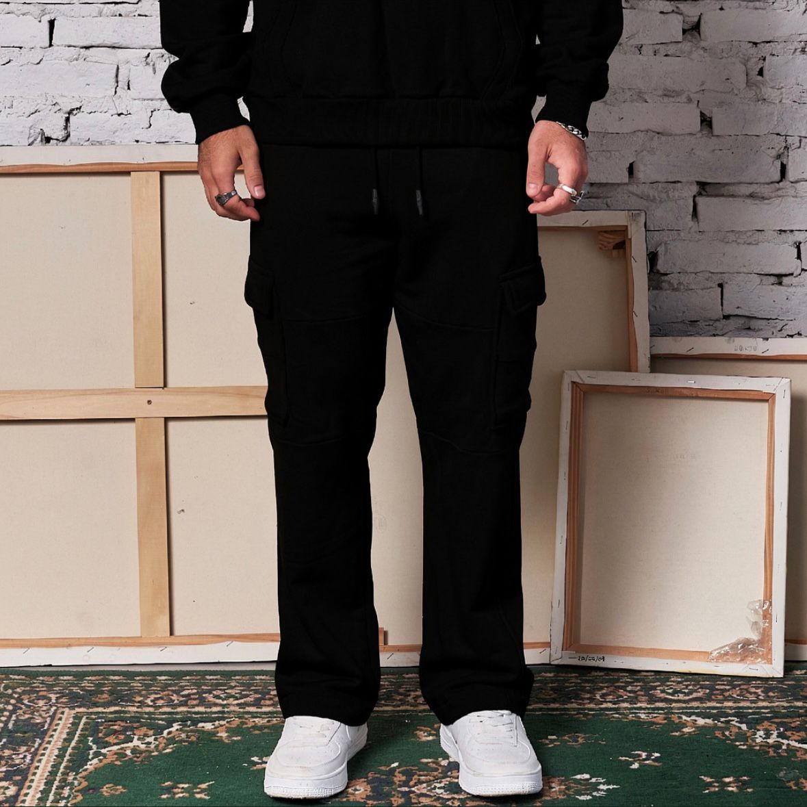 PANTALON JOGGER CARGO RUSTICO CON RECORTES