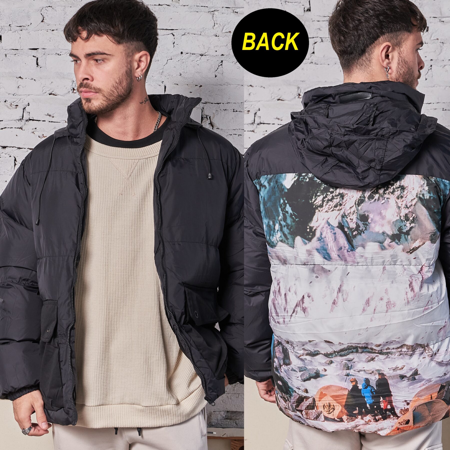 CAMPERA "LOS ANDES" CON CAPUCHA Y BOLSILLOS COMBINADOS PREMIUM