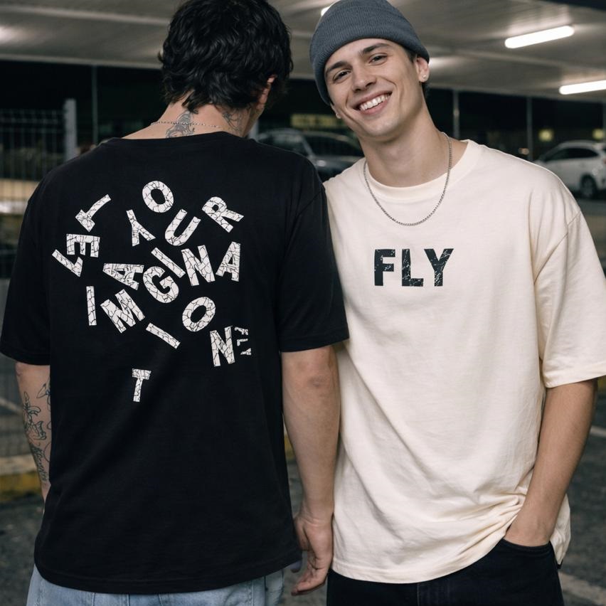 REMERA "FLY" OVERSIZE BACK & FRONT