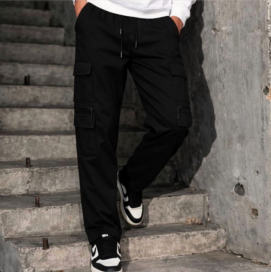 JOGGER CARGO NYLON CON SPANDEX RECTO PREMIUM - Imagen 4